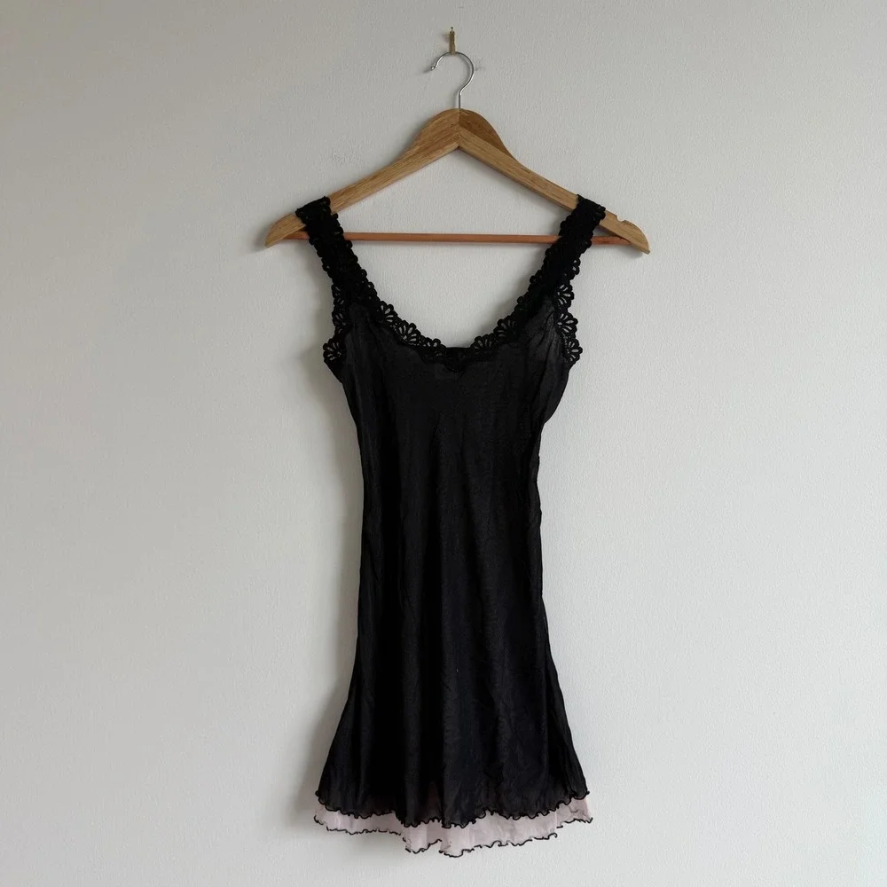 Vintage Y2K Rampage Layered Mesh Night Dress Size‎ Small
